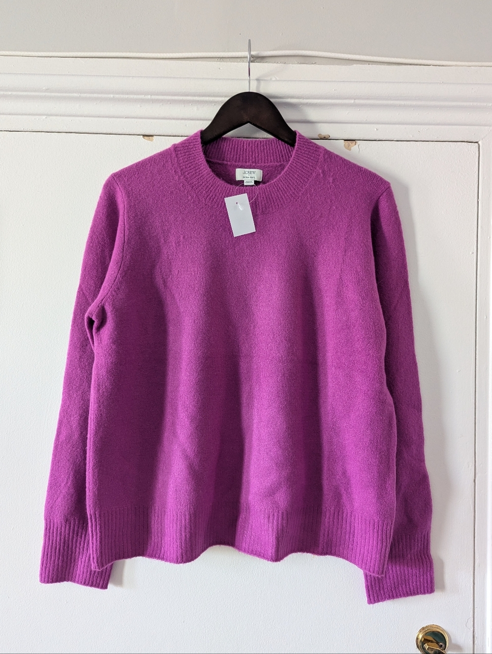 JCrew Factory Extra Soft Fuchsia Sweater Size large